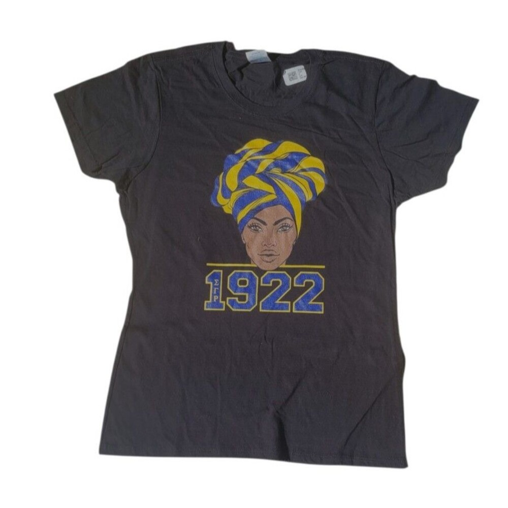 Women's African Sigma Gamma Rho 1922 Black Medium T-Shirt NEW